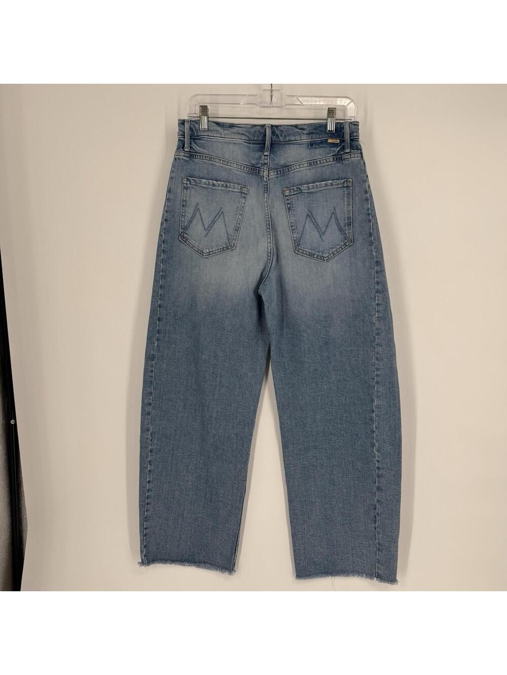 Mother jeans 29 blue half pipe ankle fray barrel wide leg baggy loose i confess - Picture 8 of 8